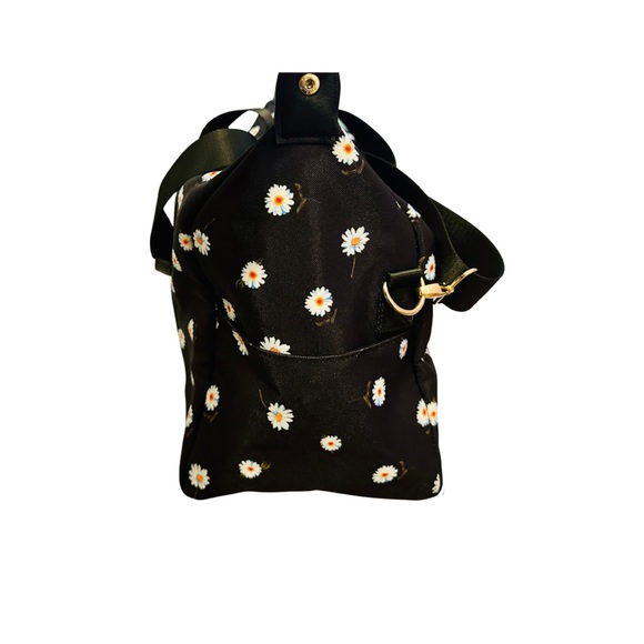 Alice + Olivia Black Daisy-Print Tote with Gold Hardware - Picture 3 of 4